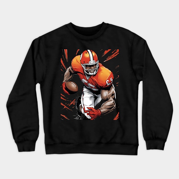 American Football Quarterback Crewneck Sweatshirt by animegirlnft